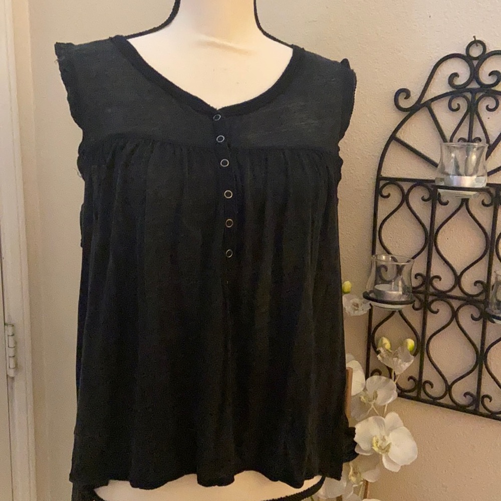 We The Free Burn Out Babydoll Top